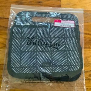 thirty-one Double Duty Caddy NWT chevron square 31 small tote NEW black & white